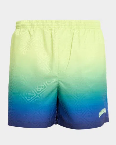 CASABLANCA MEN'S GRADIENT MONOGRAM SWIM SHORTS