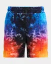 Casablanca The Gradient Towelling Bermuda And Short Multicolor In Tie Dye