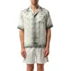 Casablanca Gradient Heart Monogram Bowling Shirt In Grey