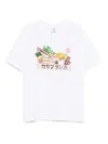 Casablanca White Cotton Short-sleeved T-shirt With Graphic Print In White