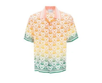 Casablanca Unisex Pink Cuban Collar Short Sleeve Shirt For Ss24
