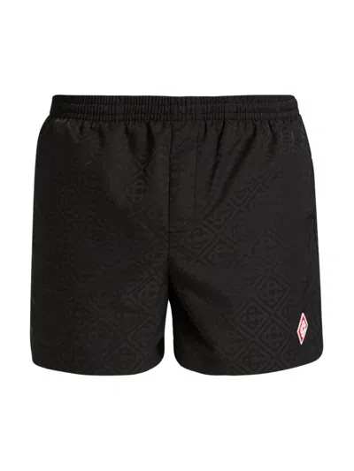 Casablanca Mens Swim Shorts All Over Pattern In Black