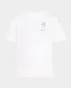 Casablanca White Crewneck T-shirt With Logo Detail On The Front And Maxi Logo Print On The Rear In La Colomne