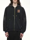 Casablanca La Premonition Hotfix Embellished Cotton Sweatshirt
