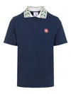 Casablanca Navy Blue Organic Cotton Classic Laurel Polo In Blue