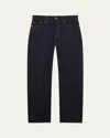 Casablanca Men's Laurel Straight-fit Selvedge Denim Jeans In Black