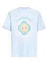Casablanca Men Light Blue Airbrush Smiley T-shirt In Blue