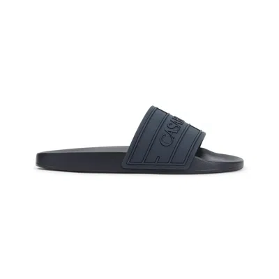 Casablanca Men's Logo-embossed Sliders In Blue