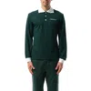 Casablanca Green Polo Shirt With Classic Collar And Logo Lettering On The Front In Green