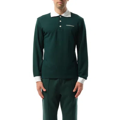 CASABLANCA MEN'S LONG SLEEVE VISCOSE POLO