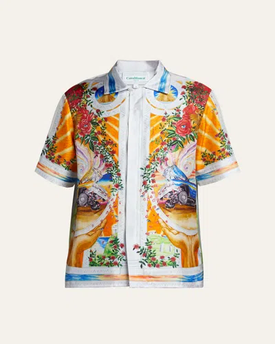 CASABLANCA MEN'S LOWRIDERS SILK SPORT SHIRT