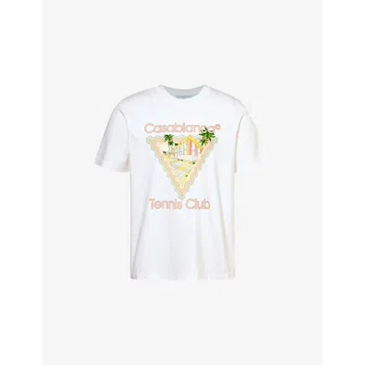 Casablanca Mens Maison De Reve Printed Organic Cotton-jersey T-shirt
