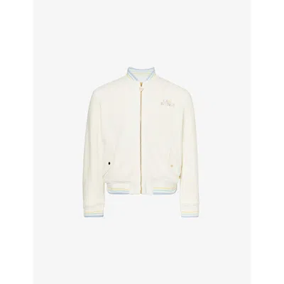 Casablanca Mens Maison Pastelle Embroidered Wool-blend Jacket In Neutrals