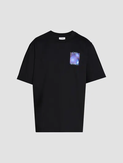 Casablanca Men's Meduse Sportive Printed Cotton Crewneck T-shirt In Black