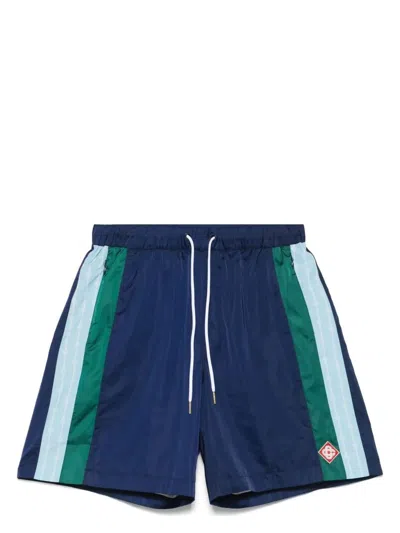 CASABLANCA MEN'S MENS NYLON PLEATED TRACK SHORTS