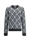Casablanca Black Mohair Blend Monogrammed Sweater Men In Gray