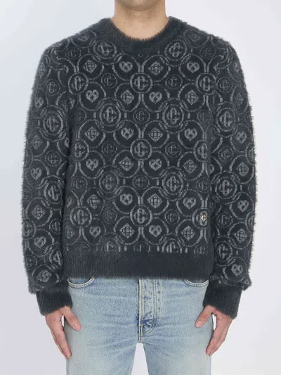 CASABLANCA CASABLANCA MEN MONOGRAM CREWNECK SWEATER