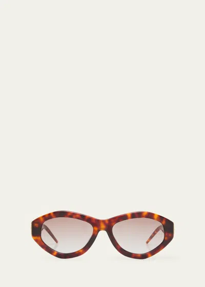 Casablanca Brown Monogram Plaque Sunglasses