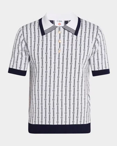 CASABLANCA MEN'S MONOGRAM POLO SHIRT