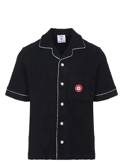 CASABLANCA MEN'S MONOGRAM TOWELLING SHIRT