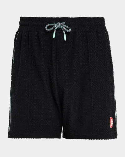 Casablanca Men's Monogram Towelling Shorts In Black