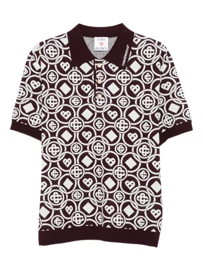 CASABLANCA CASABLANCA MEN MONOGRAMMED POLO