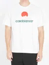 Casablanca White Crewneck T-shirt With Logo On The Front In Cotton Man In White