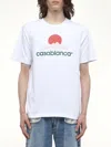 Casablanca White Crewneck T-shirt With Logo On The Front In White