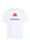 Casablanca White Crewneck T-shirt With Logo On The Front