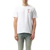 Casablanca White Crewneck T-shirt With Logo Detail On The Front And Maxi Logo Print On The Rear In Cotton Man In White
