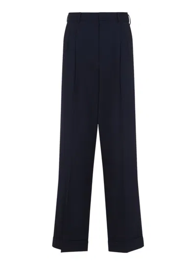 CASABLANCA MEN'S NAVY WOOL PANT