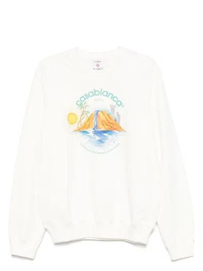 CASABLANCA MEN'S OASIS PRINTED SWEATSHIRT