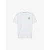 Casablanca White Crewneck T-shirt With Logo Detail On The Front And Maxi Logo Print On The Rear In Objets En Vrac