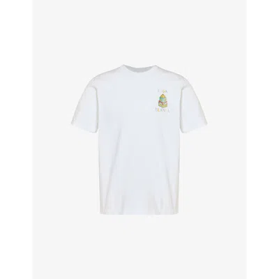 Casablanca Mens Objets En Vrac Graphic-print Short-sleeve Organic Cotton-jersey T-shirt