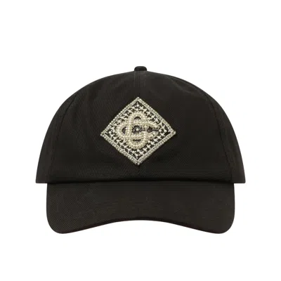 Casablanca Men's Pearl Diamond Cc Patch Cap In Black