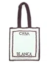 Casablanca Crochet Bag With Logo In Purple