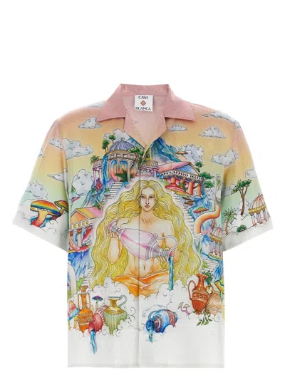 CASABLANCA MEN'S SATIN SHIRT