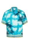 Casablanca Men's Short Sleeve Cuban Collar Shirt In Causticemb