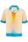 Casablanca Silk Short Sleeve Printed Shirt In Multicolor