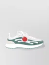 Casablanca Multicolour Sneakers With Green Suede Overlays In White