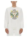 Casablanca Le Joueur Beaded Cotton Sweatshirt In White