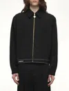 Casablanca Cropped Wool Jacket With Classic Collar In Black