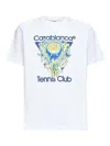 Casablanca Classic Fit Tennis Club Icon Organic Cotton Graphic T-shirt In White