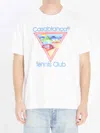 Casablanca White Crewneck T-shirt With Logo On The Front In Cotton Man In White