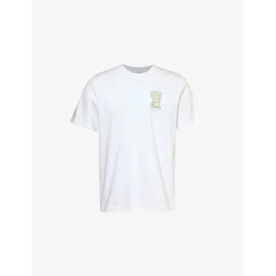 Casablanca Mens Tennis Pastelle Tennis Pastelle Brand-print Organic Cotton-jersey T-shirt