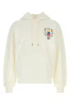Casablanca Cotton Sweatshirt With Front Pocket And Hood In White