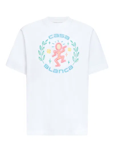 CASABLANCA CASABLANCA MEN WHITE DANCE JOY T-SHIRT