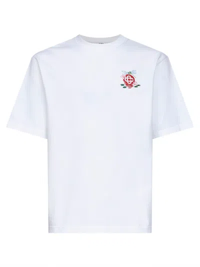 CASABLANCA CASABLANCA MEN WHITE DRAGONFLY FLORAL OVERSIZED T-SHIRT