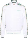 CASABLANCA MEN'S WHITE POLYESTER AND COTTON TRACK TOP FOR SS24