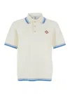 Casablanca White Shirt With Classic Collar And Chest Logo Patch In Cotton Man In White